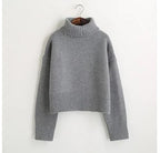 Korean Style High-Waisted Cashmere Sweater for Women