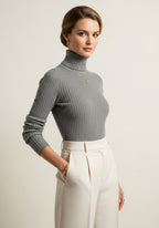 Korean Style High-Waisted Cashmere Sweater for Women