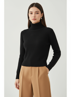 Korean Style High-Waisted Cashmere Sweater for Women